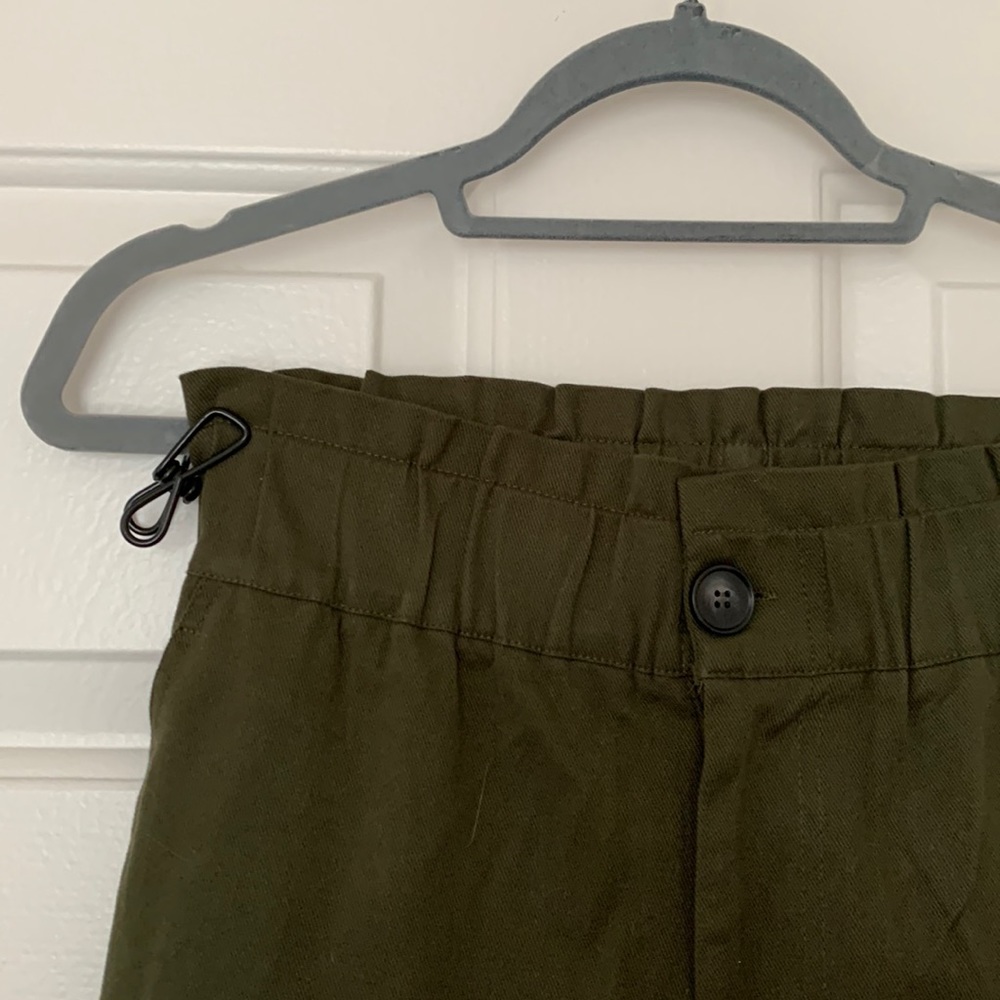 Molly Green Relaxed Fit High Waisted Olive Green Trousers